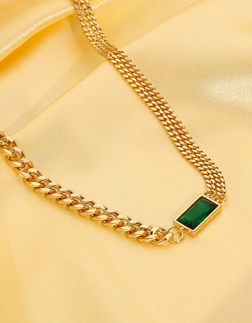 Load image into Gallery viewer, Green Stone Necklace